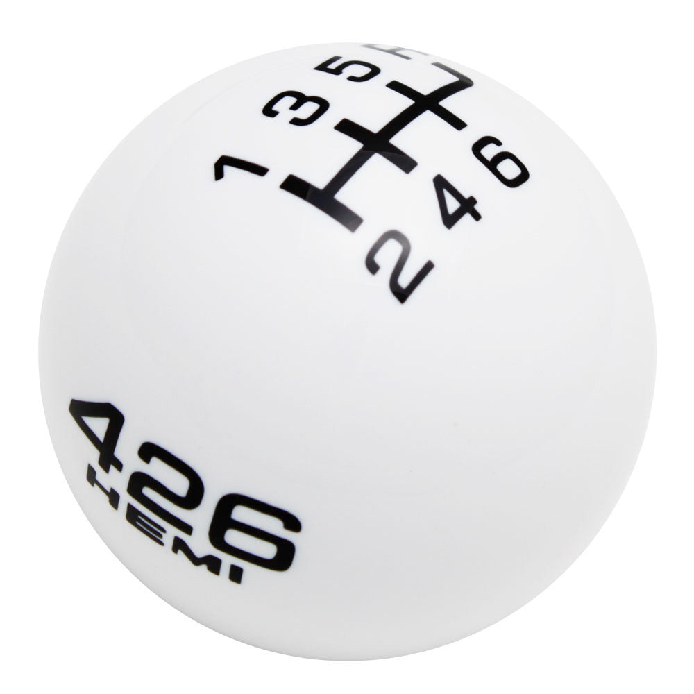 White knob with Black graphics