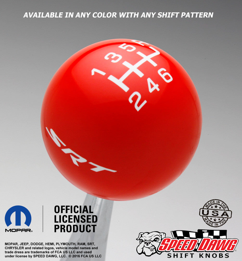 SRT Shift Knob Red with White graphics