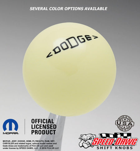 Ivory knob with Black graphics