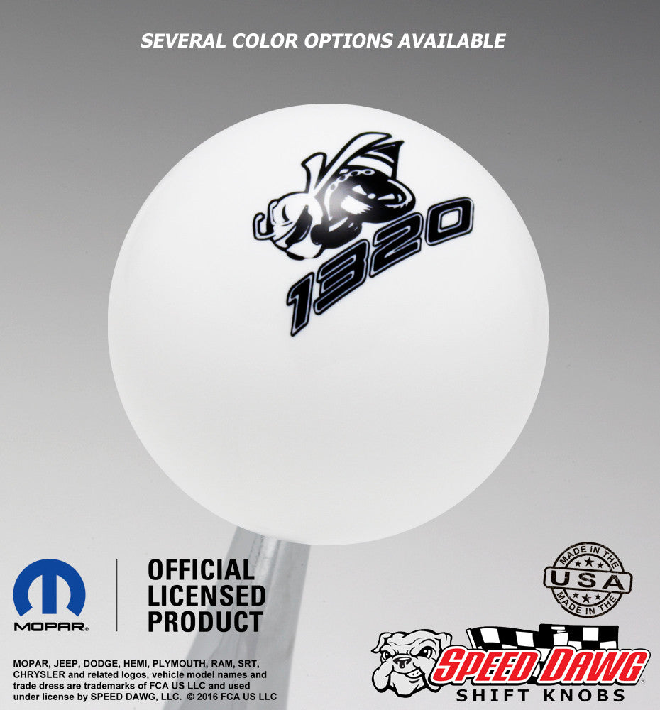 White knob with Black graphics