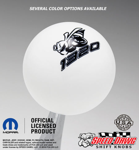 White knob with Black graphics