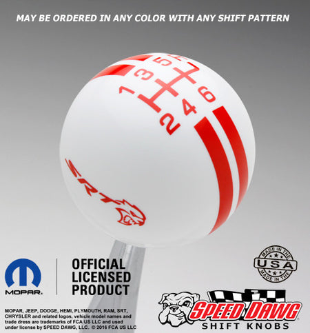 White knob with Go Mango Orange graphics