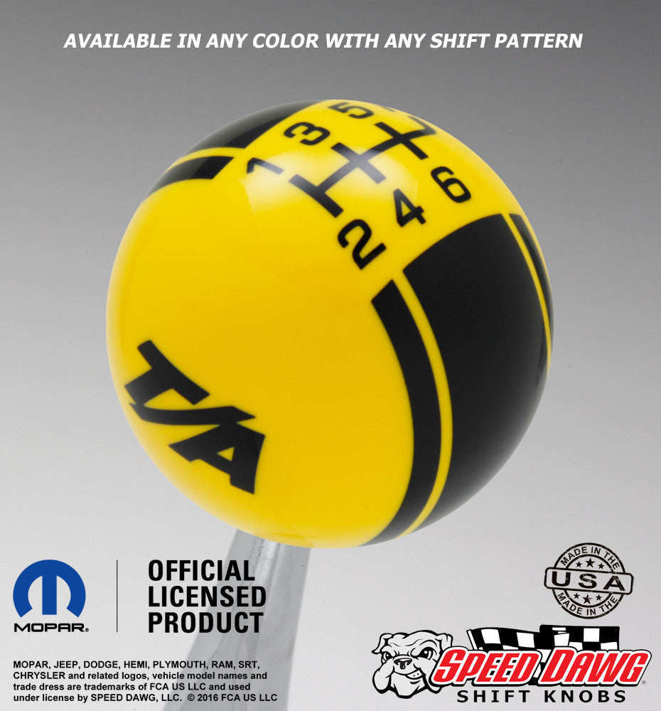 Yellow T/A Logo shift knob with Black graphics