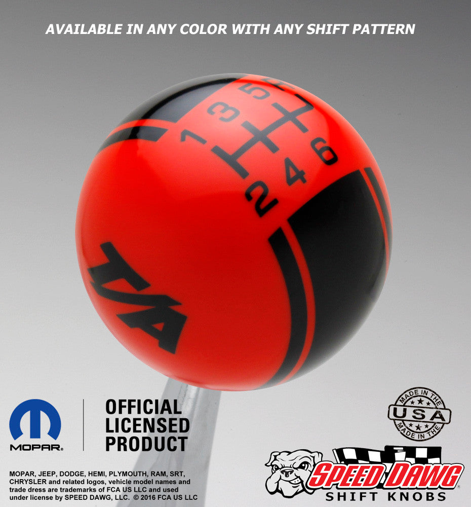 Go Mango Orange T/A Logo shift knob with Black graphics