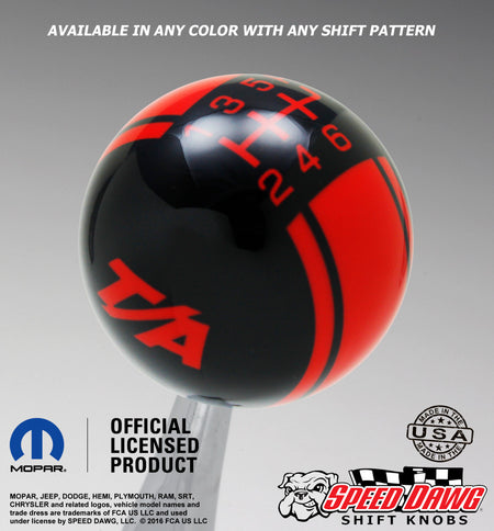 Black T/A Logo shift knob with Red graphics
