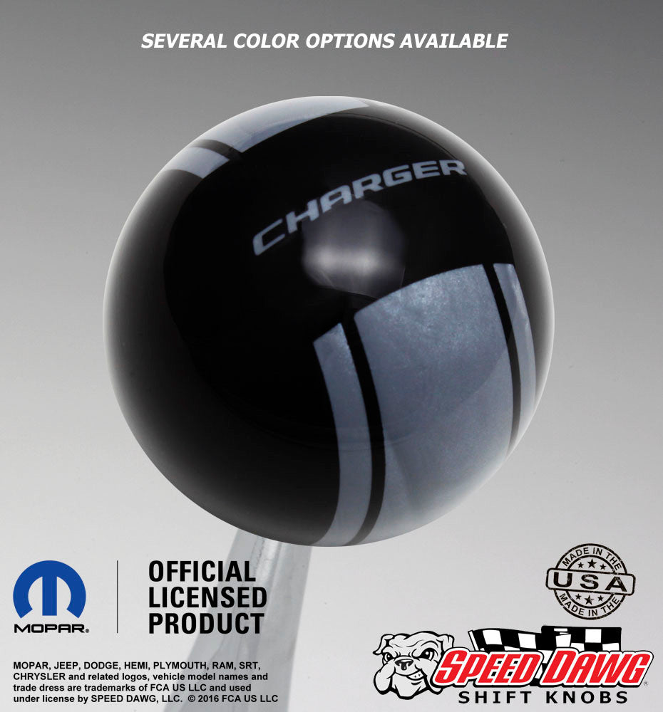 Black knob with Pearl Gray graphics