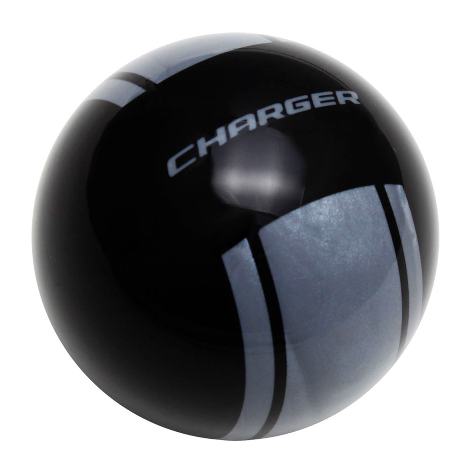 Black knob with Pearl Gray graphics