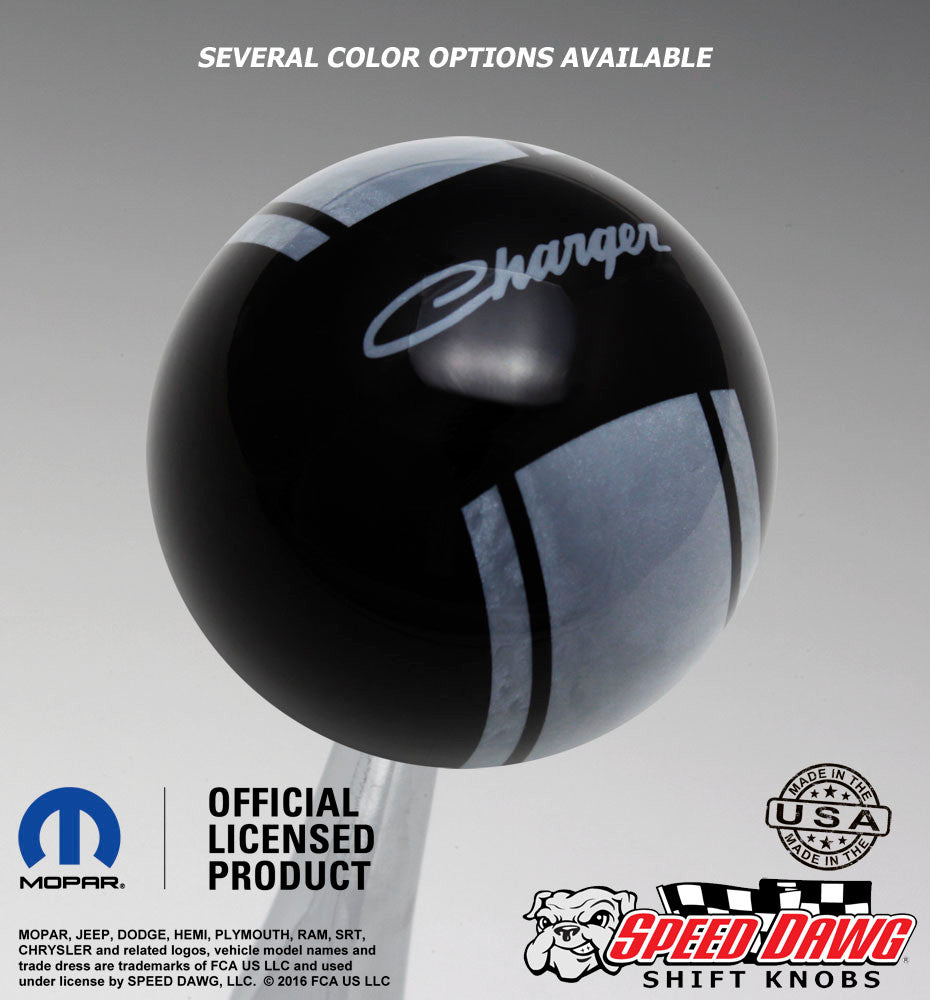 Black knob with Pearl Gray graphics
