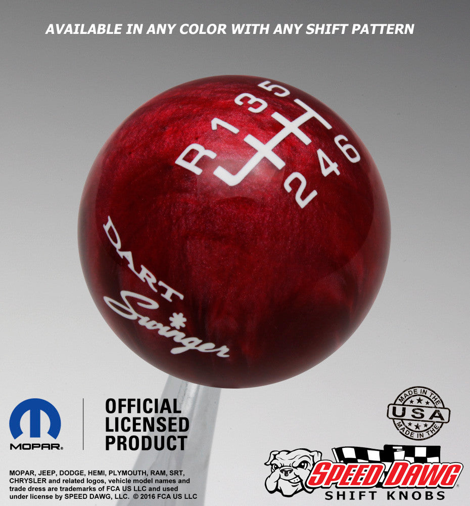 Red Pearl knob with White graphics