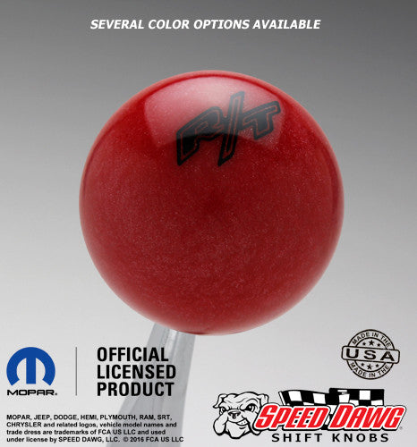 Candy Red (Metallic) R/T Logo Shift Knob with Black Graphics