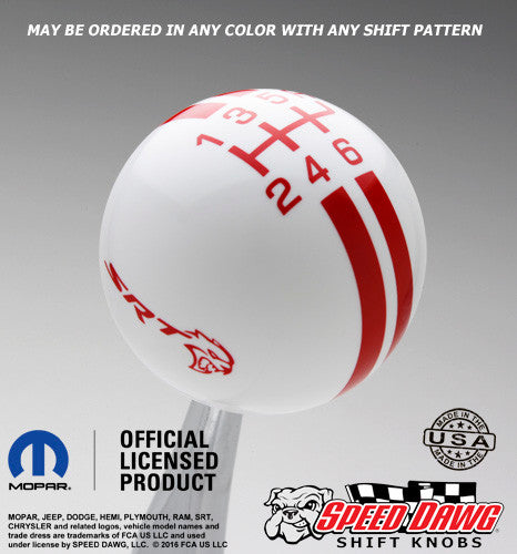 White knob with Red graphics