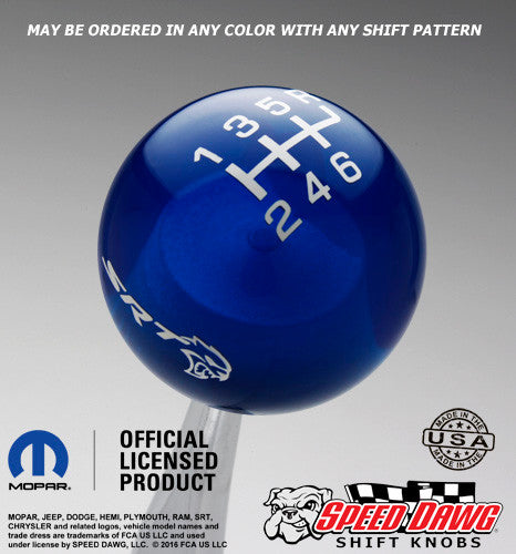 Transparent Blue knob with White graphics