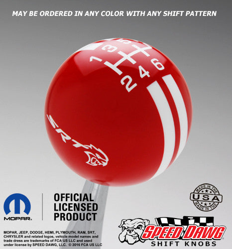 Red knob with White graphics