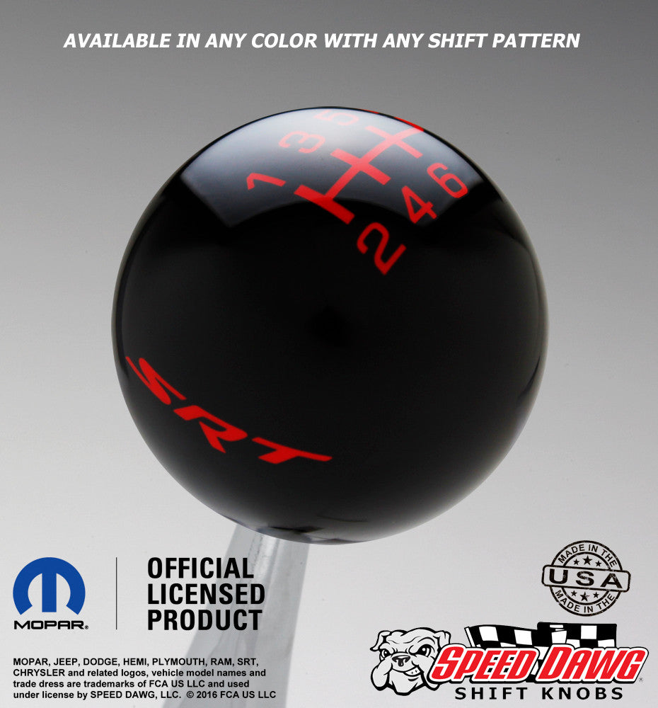 SRT Shift Knob Black with Red Graphics