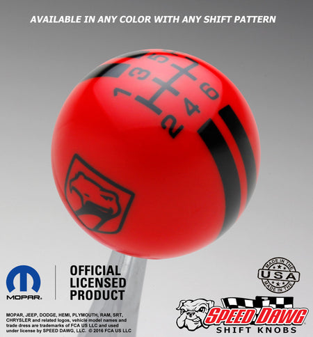 Dodge Viper Sneaky Pete Shift Knob Red with Black graphics
