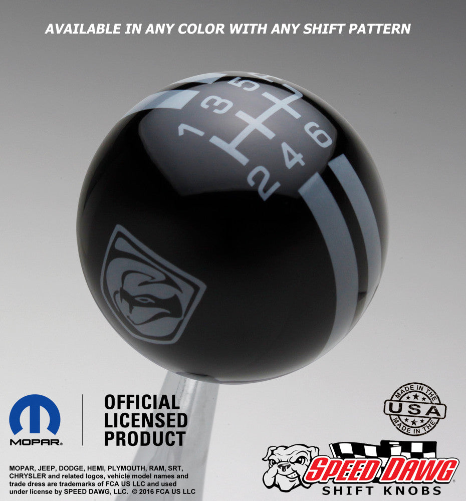 Black knob with Pearl Gray graphics