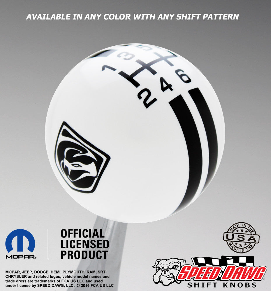 White knob with Black graphics