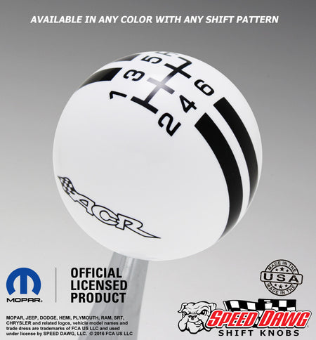 White knob with Black graphics