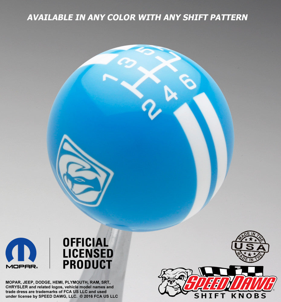 Grabber Blue knob with White graphics