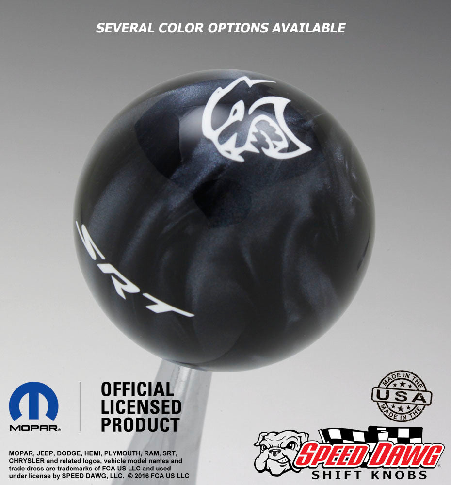 Black Pearl knob with White graphics