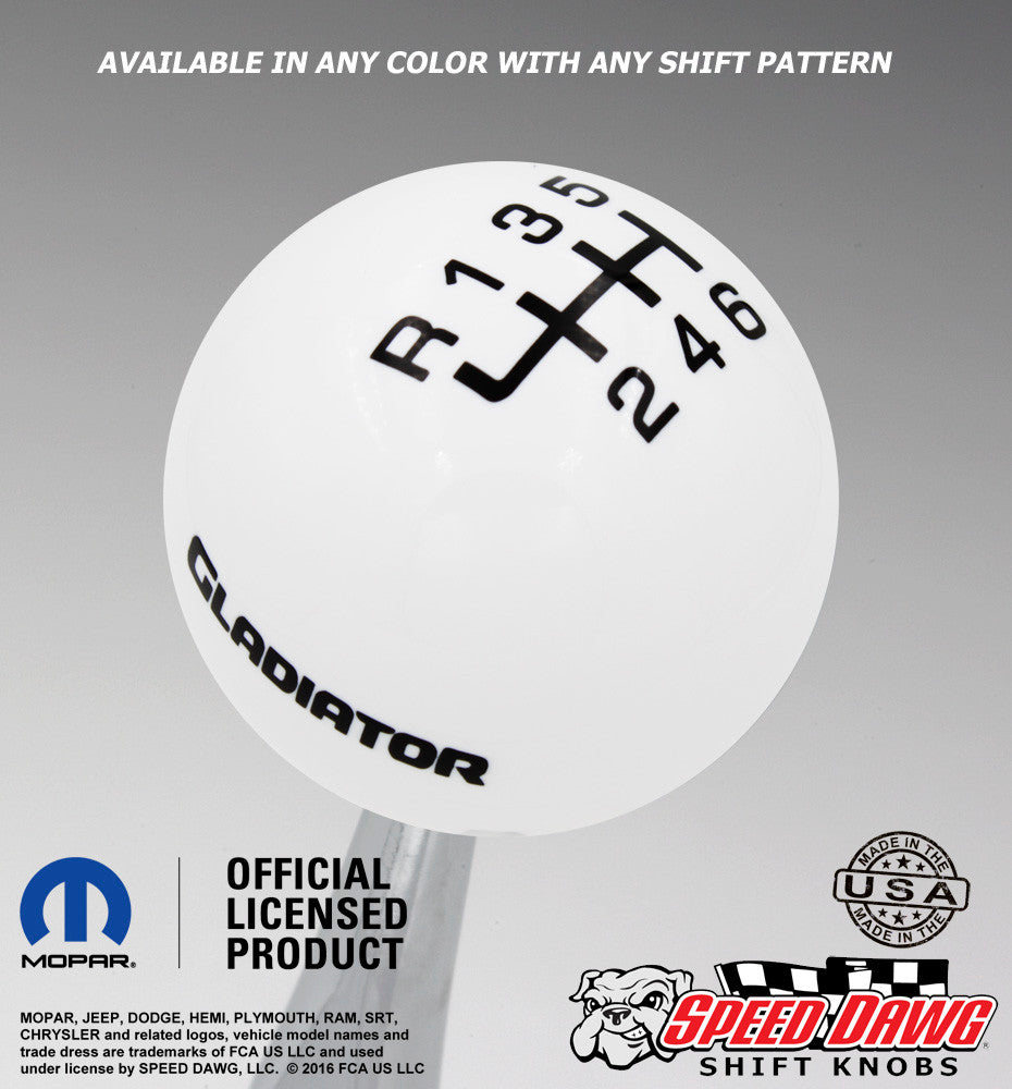 White knob with Black graphics