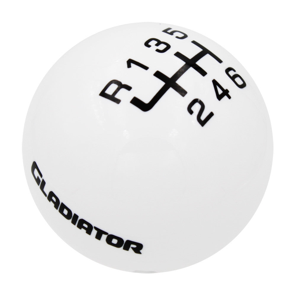 White knob with Black graphics