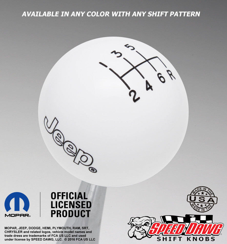 White knob with Black graphics