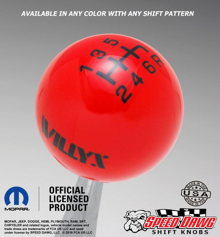 Red knob with Black graphics