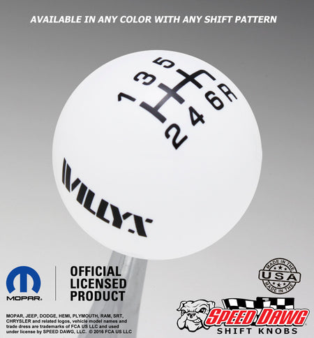 White knob with Black graphics