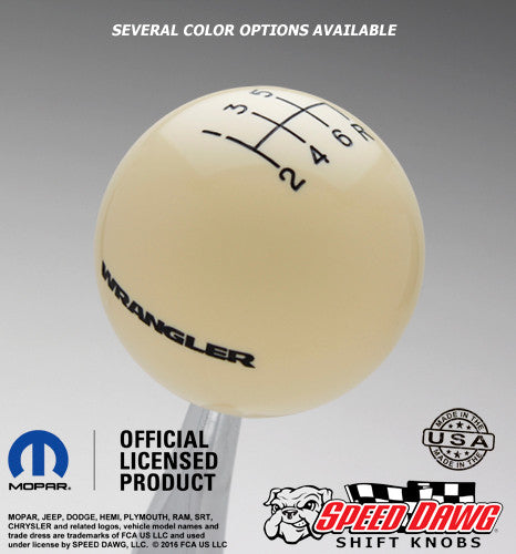 Ivory knob with Black graphics