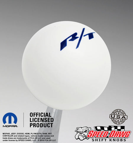 White knob with Dark Blue graphics
