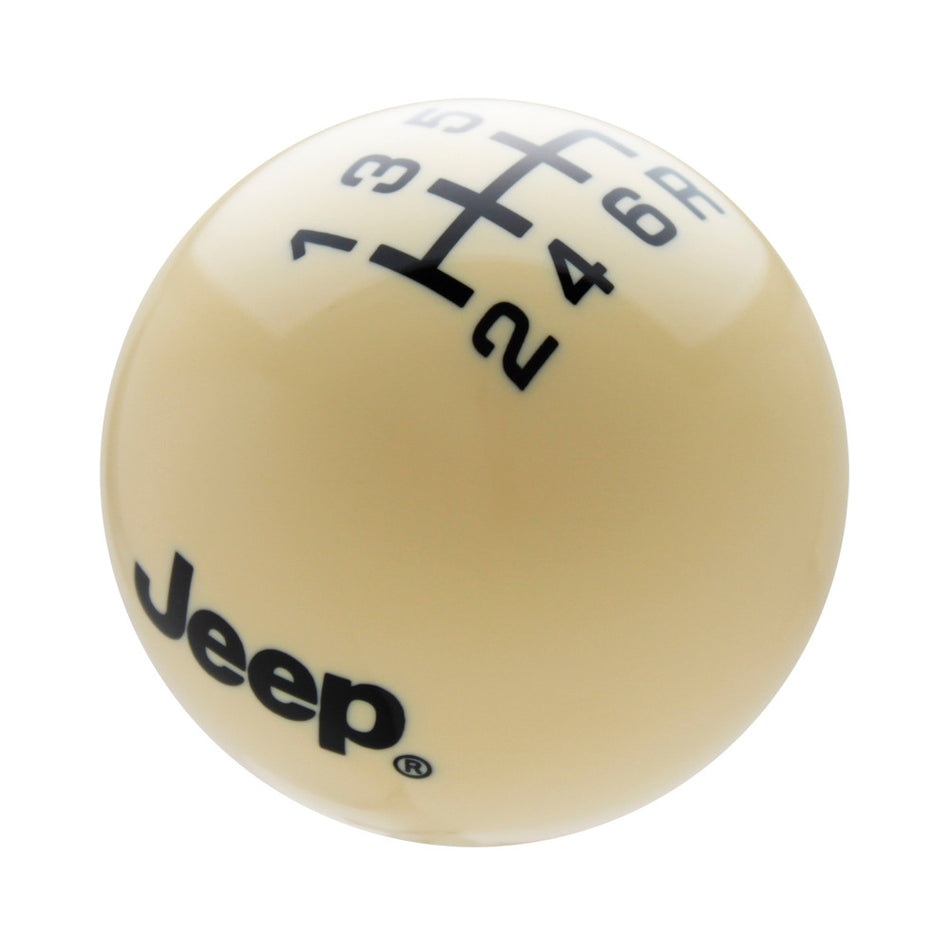 Ivory knob with Black graphics