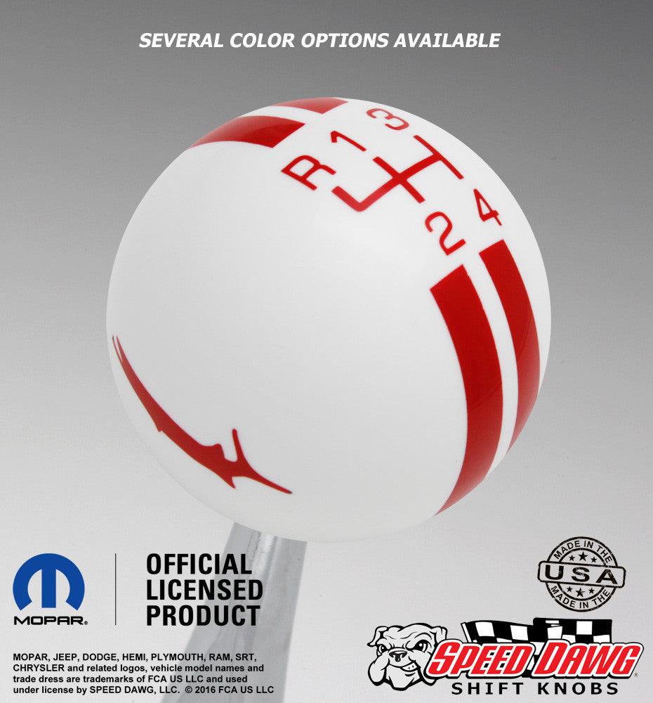 White knob with Red graphics