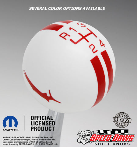 White knob with Red graphics