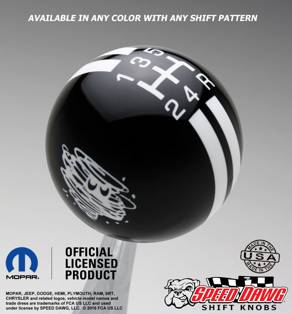 Black knob with White graphics