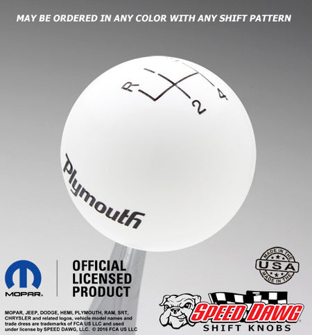White knob with Black graphics
