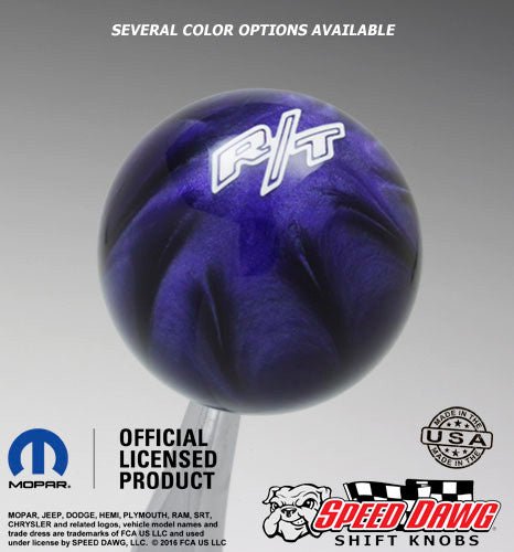 Purple Pearl R/T Logo Shift Knob with White Graphics