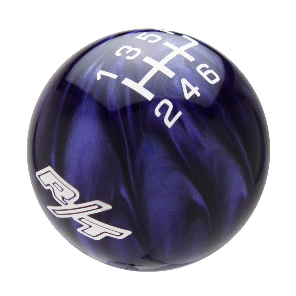 Purple Pearl knob with White graphics