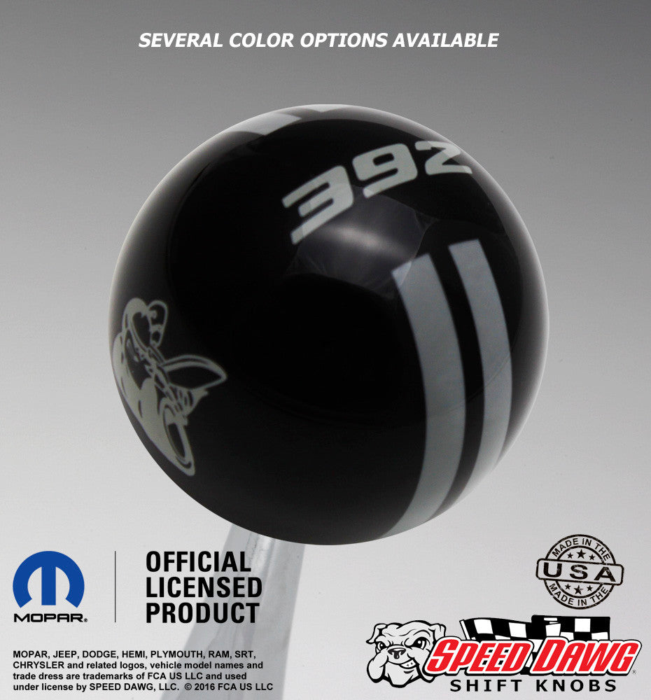 Black knob with Pearl Gray graphics