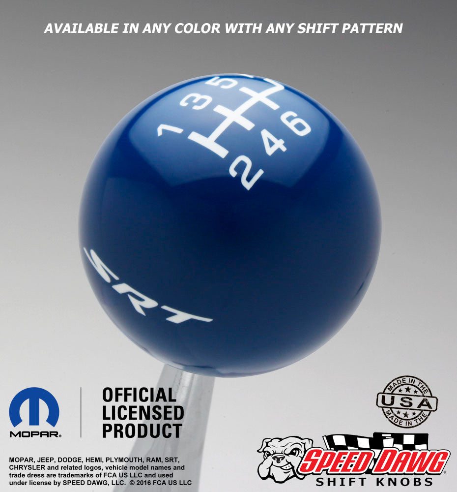 SRT Shift Knob Dark Blue with White graphics
