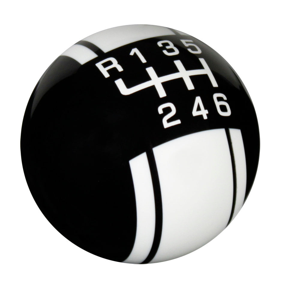Black / White Racing Stripe Shift Knob