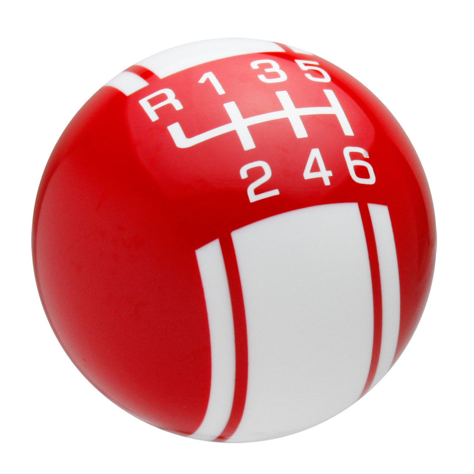Red / White Racing Stripe Shift Knob