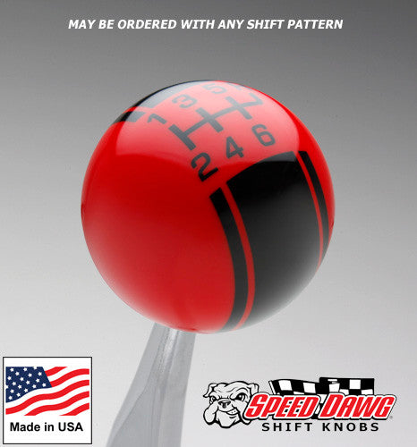 Red / Black Racing Stripe Shift Knob