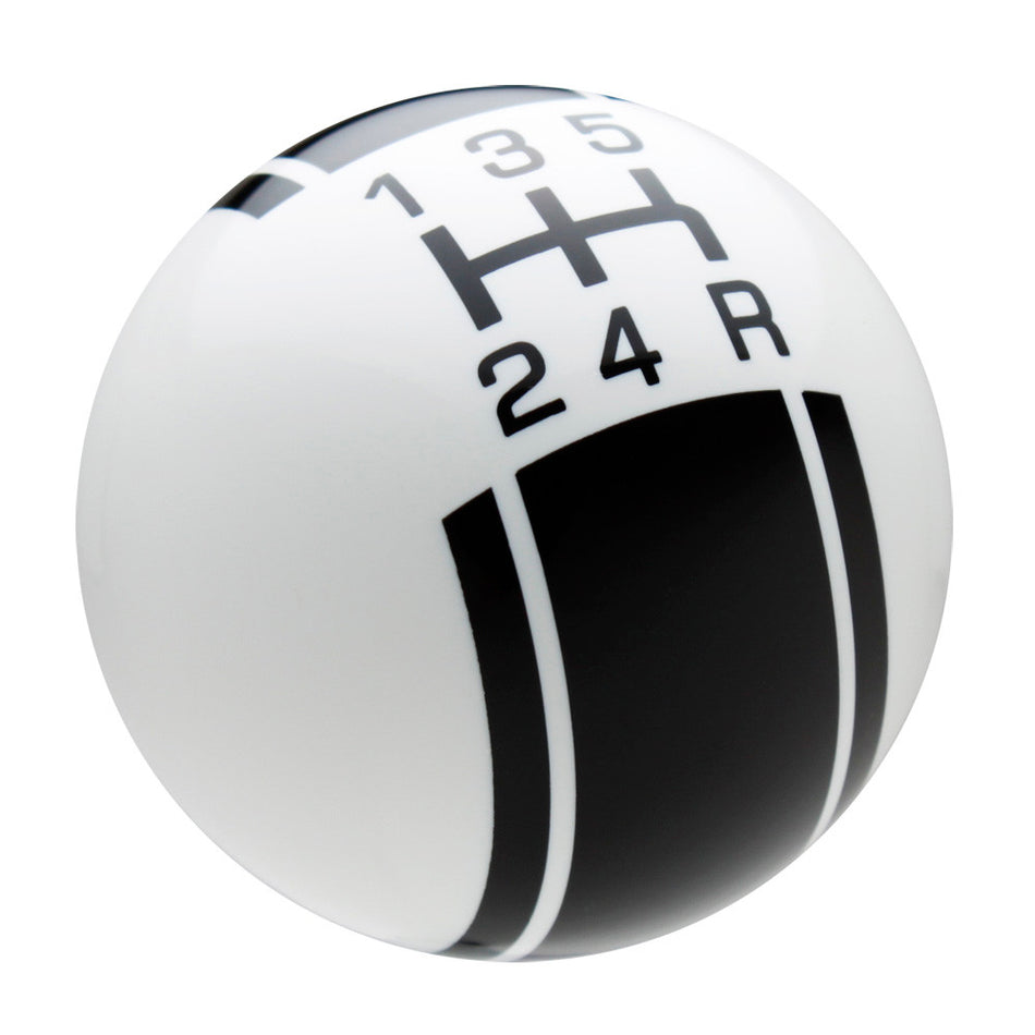 White / Black Racing Stripe Shift Knob