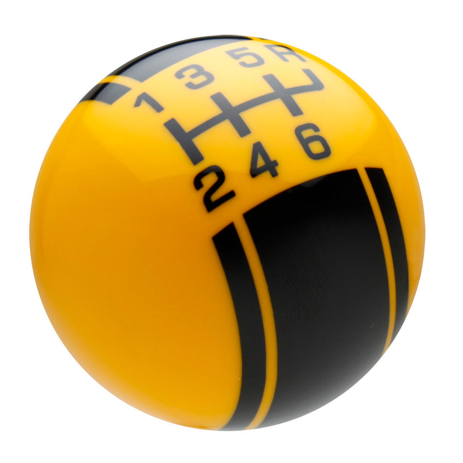 Yellow / Black Racing Stripe Shift Knob