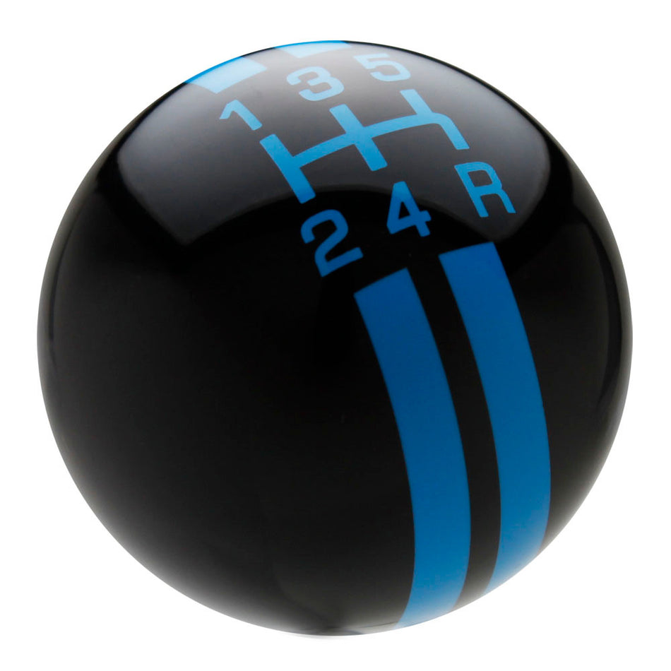 Black / Grabber Blue Rally Stripe Shift Knob