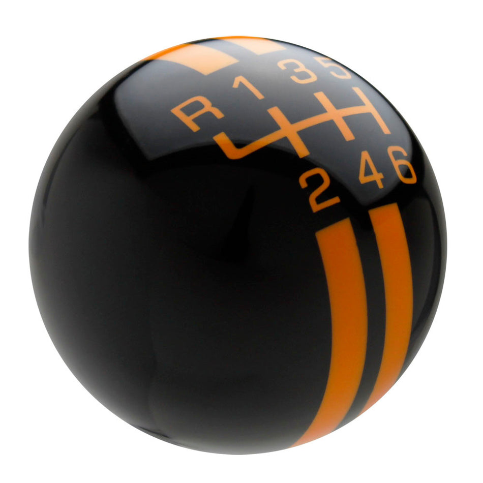 Black / Grabber Orange Rally Stripe Shift Knob