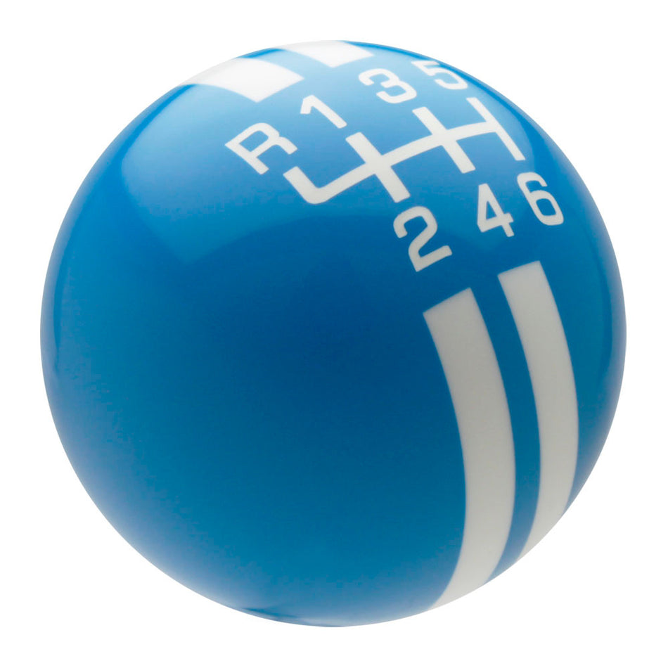 Grabber Blue / White Rally Stripe Shift Knob