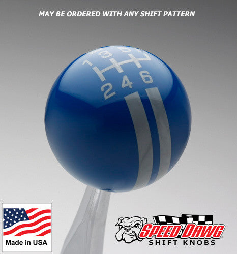 Dark Blue / Pearl Gray Rally Stripe Shift Knob