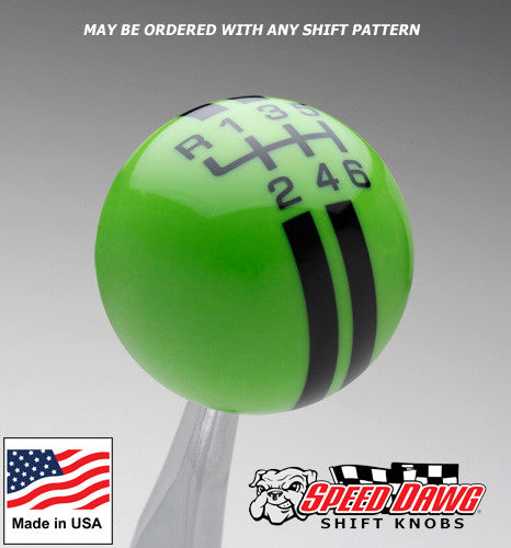Gotta Have It Green / Black Rally Stripe Shift Knob